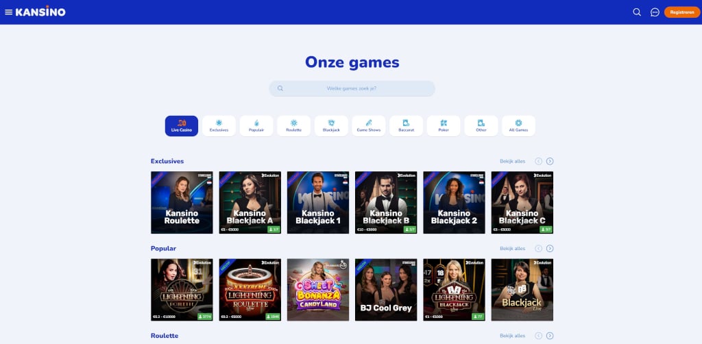 kansino screenshot live casino