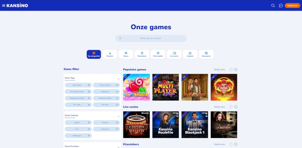kansino online casino screenshot
